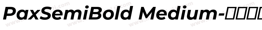 PaxSemiBold Medium字体转换